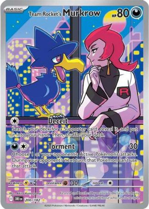 Team Rocket's Murkrow - 200/182 - Illustration Rare、mySite、waistdrama