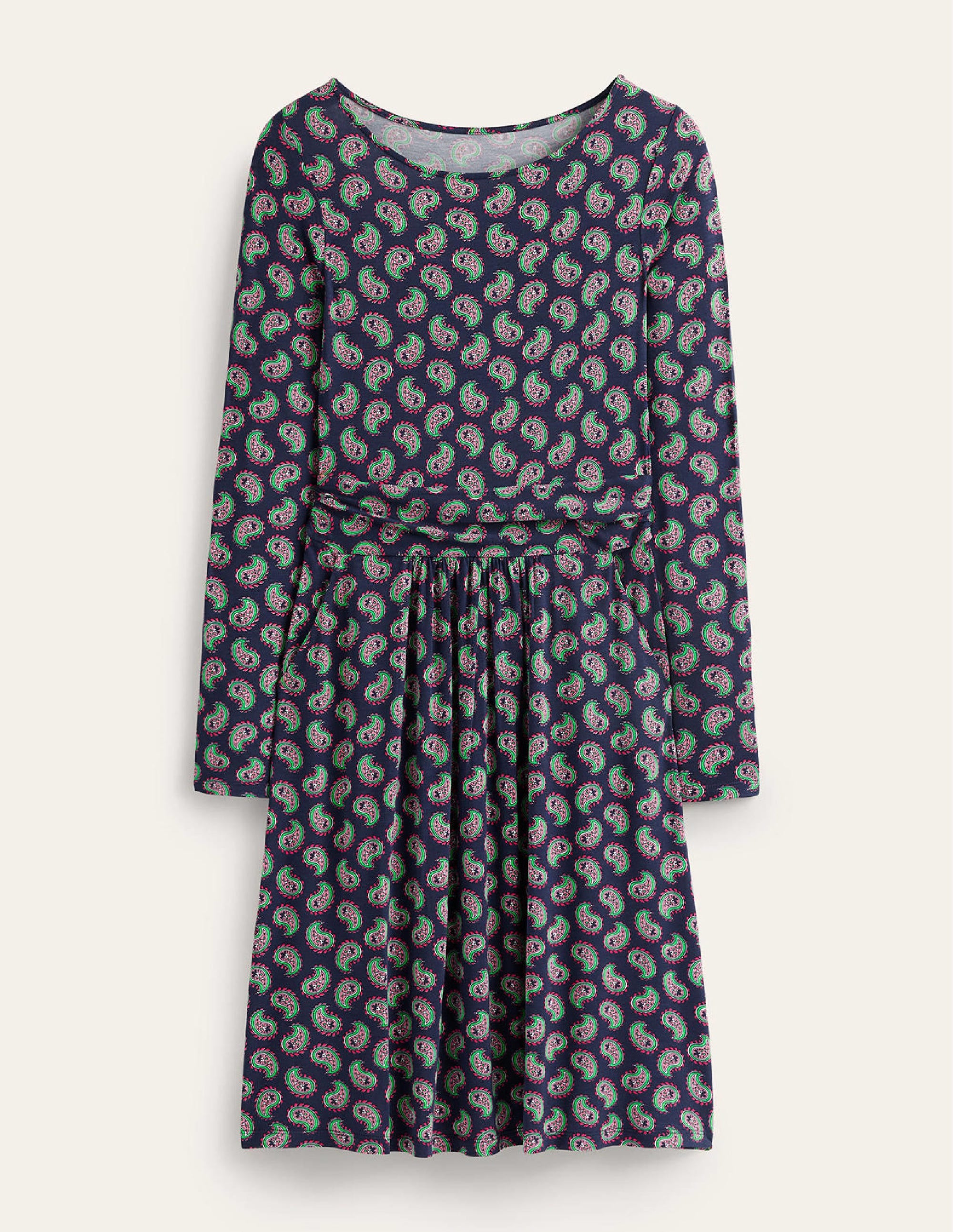  Abigail Jersey Dress-Navy, Paisley Bunch、mySite、ashleygrahame