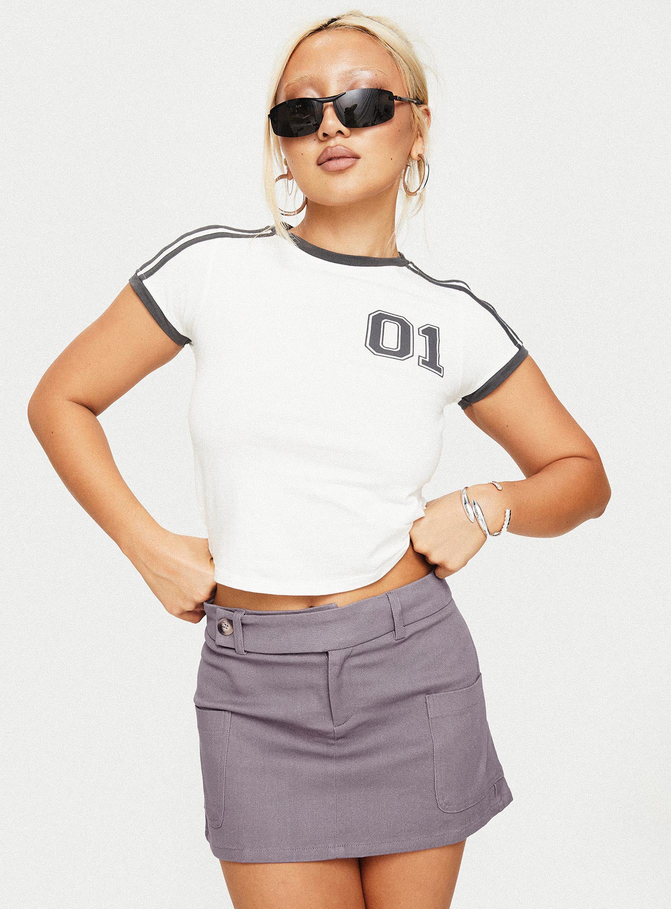 Brinnley Mini Skirt Grey、mySite、solidvoid