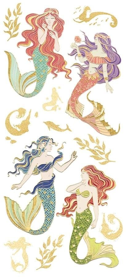  Decorative Stickers - Mystical Mermaids Faux Enamel、mySite、ghnorth
