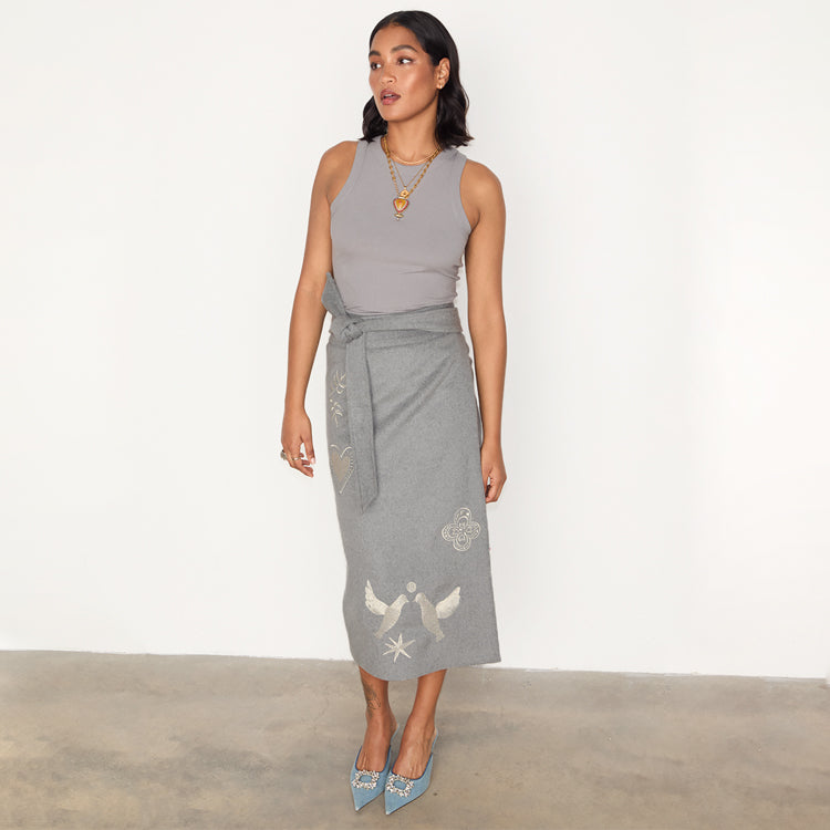 Grey Midnight Romance Jaspre Skirt、mySite、solidvoid