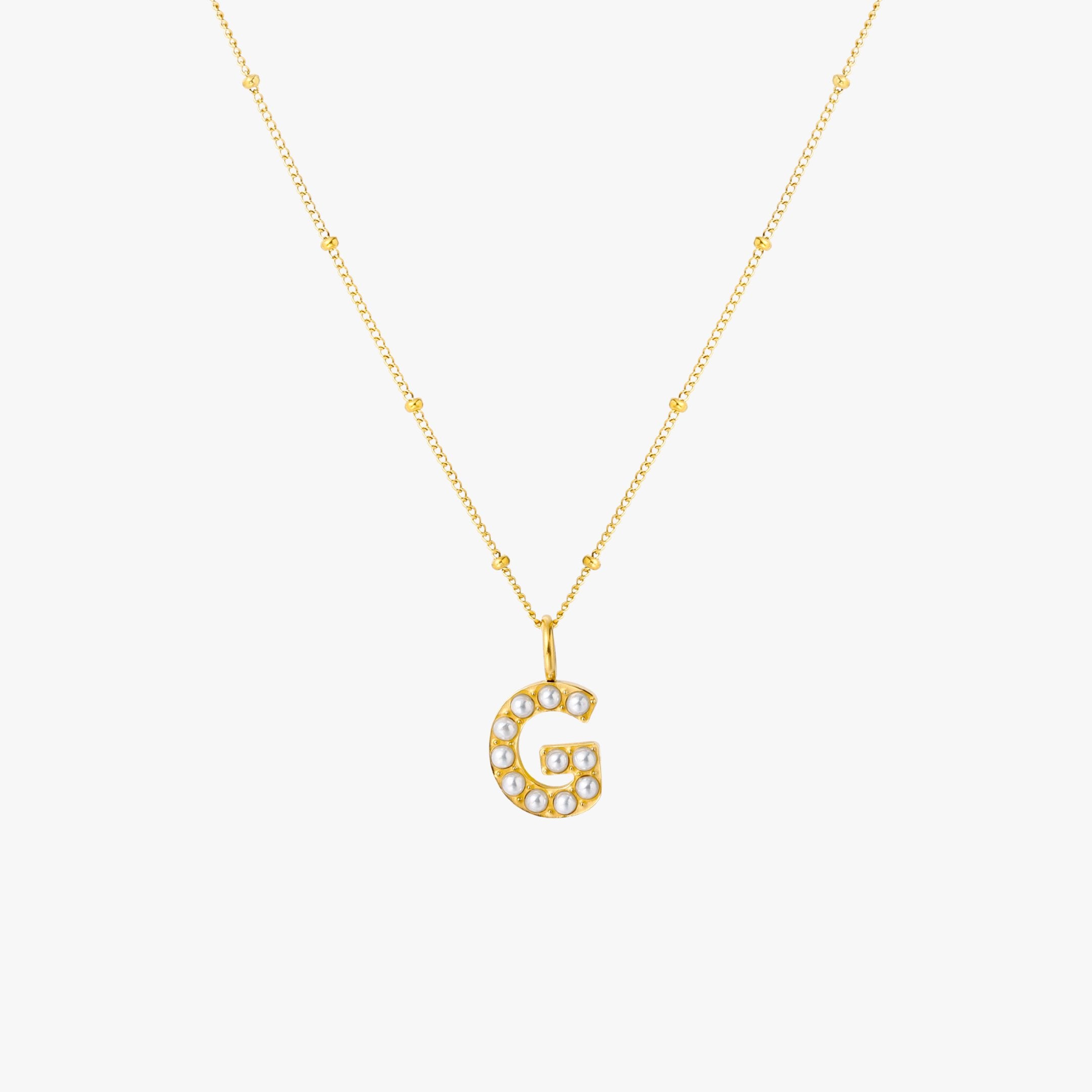 Pearl Initial Necklace、mySite、hinf8tx79