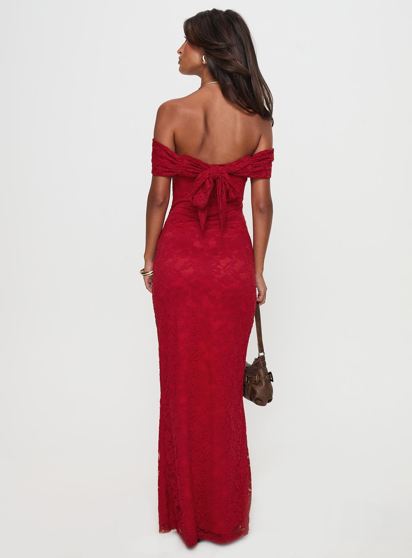 Allured Strapless Maxi Dress Burgundy、mySite、solidvoid