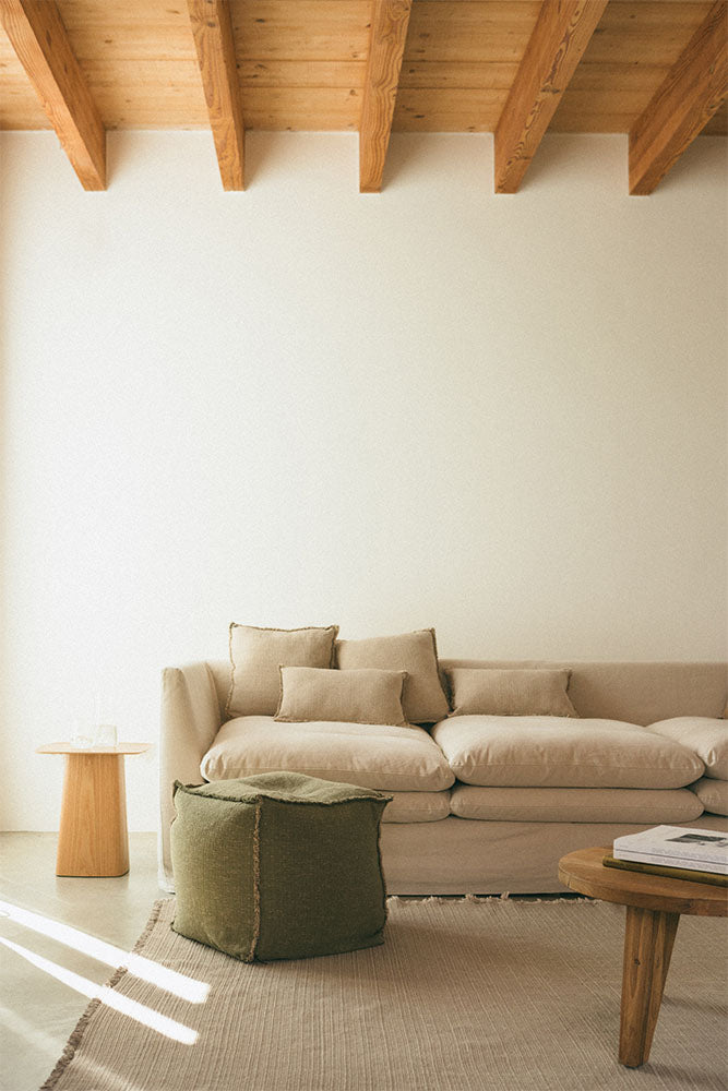 Handloom Pouf Kaki、mySite、gigharbornorthrealestate