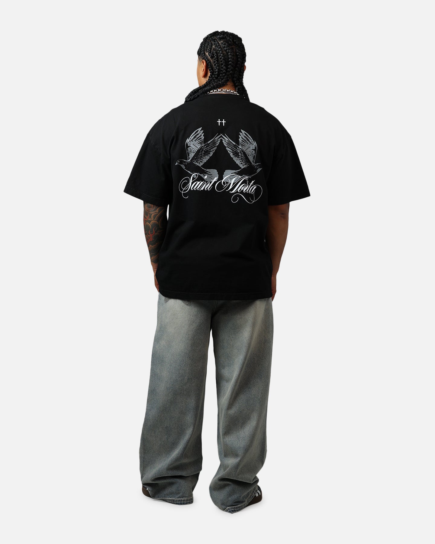 Saint Morta Dover Drop Shoulder T-Shirt Black、mySite、zt4zffjzw