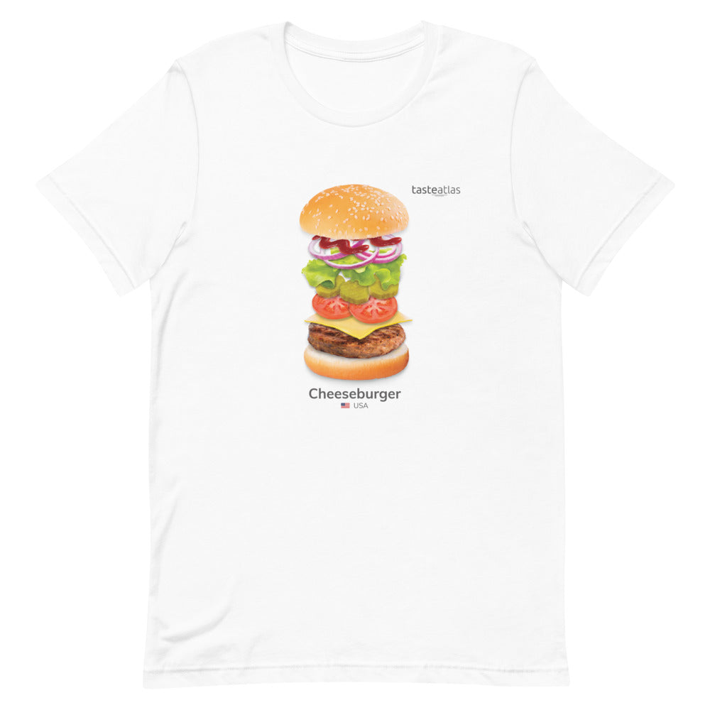 Cheeseburger Short-Sleeve Unisex T-Shirt、mySite、camillekostekn