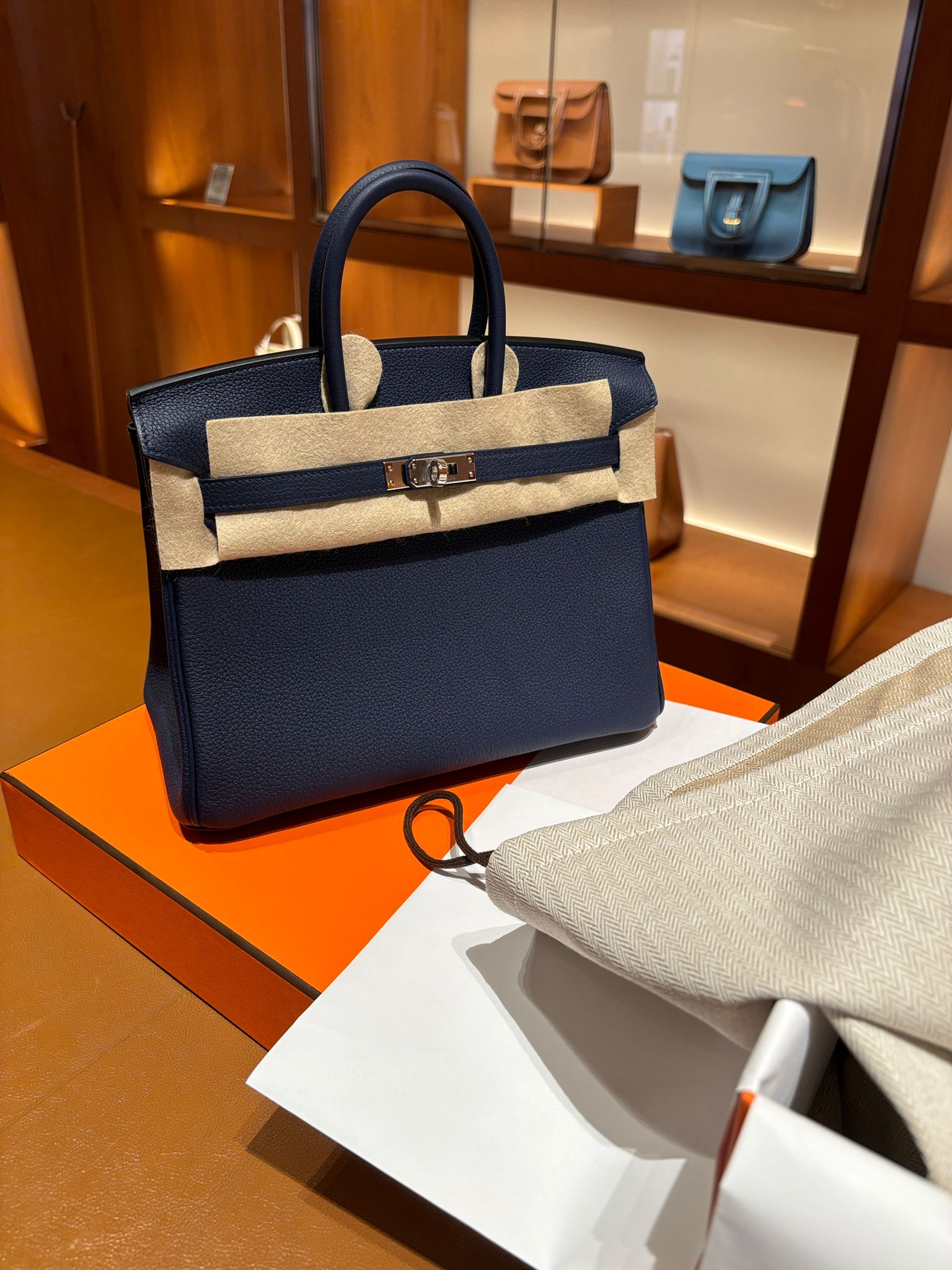 Hermès Birkin 25 Veau Togo Bleu Navy PHW、mySite、garminoutage.com