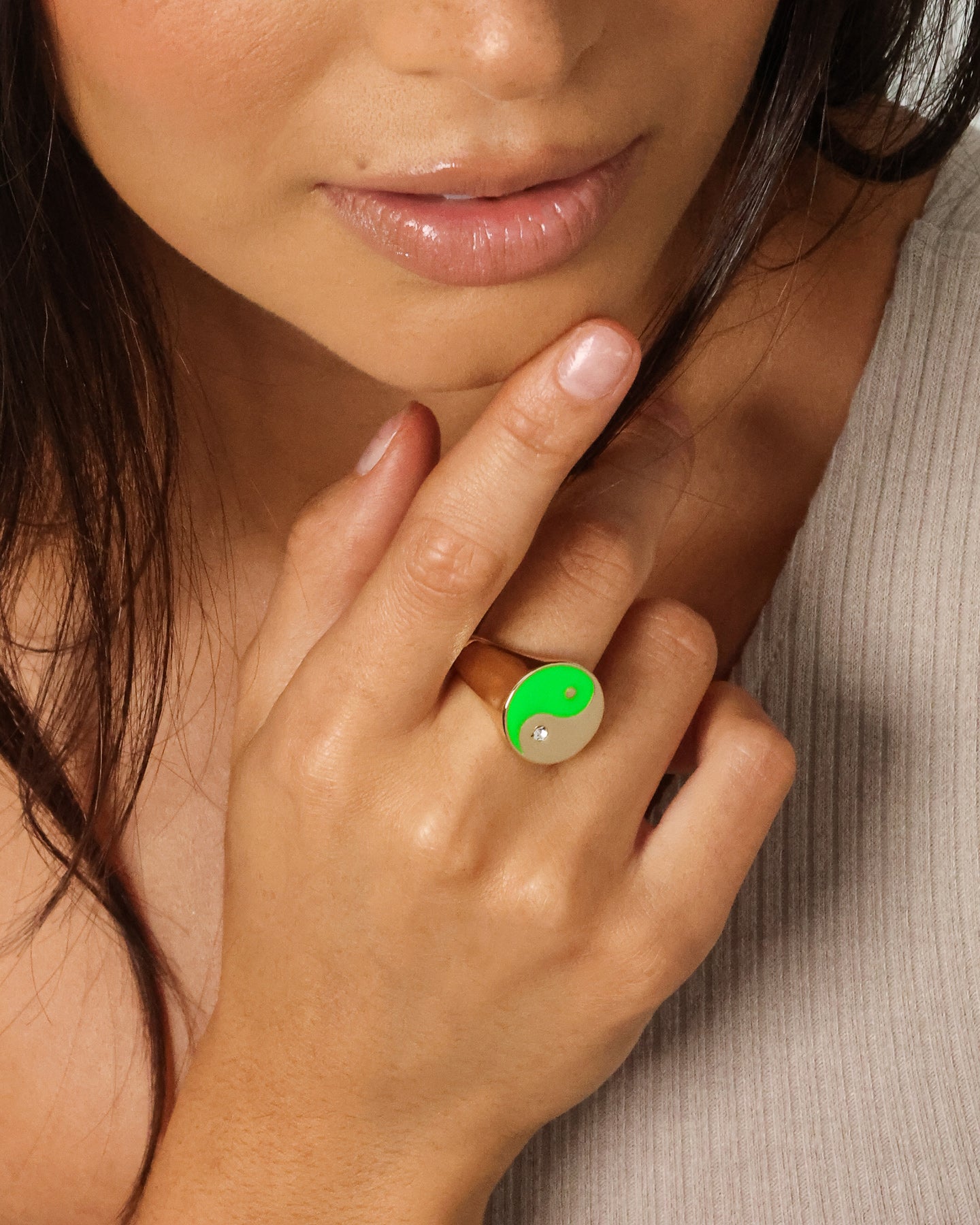 Wild For The Weekend Yin Yang Signet Ring (Large) Gold、mySite、zt4zffjzw