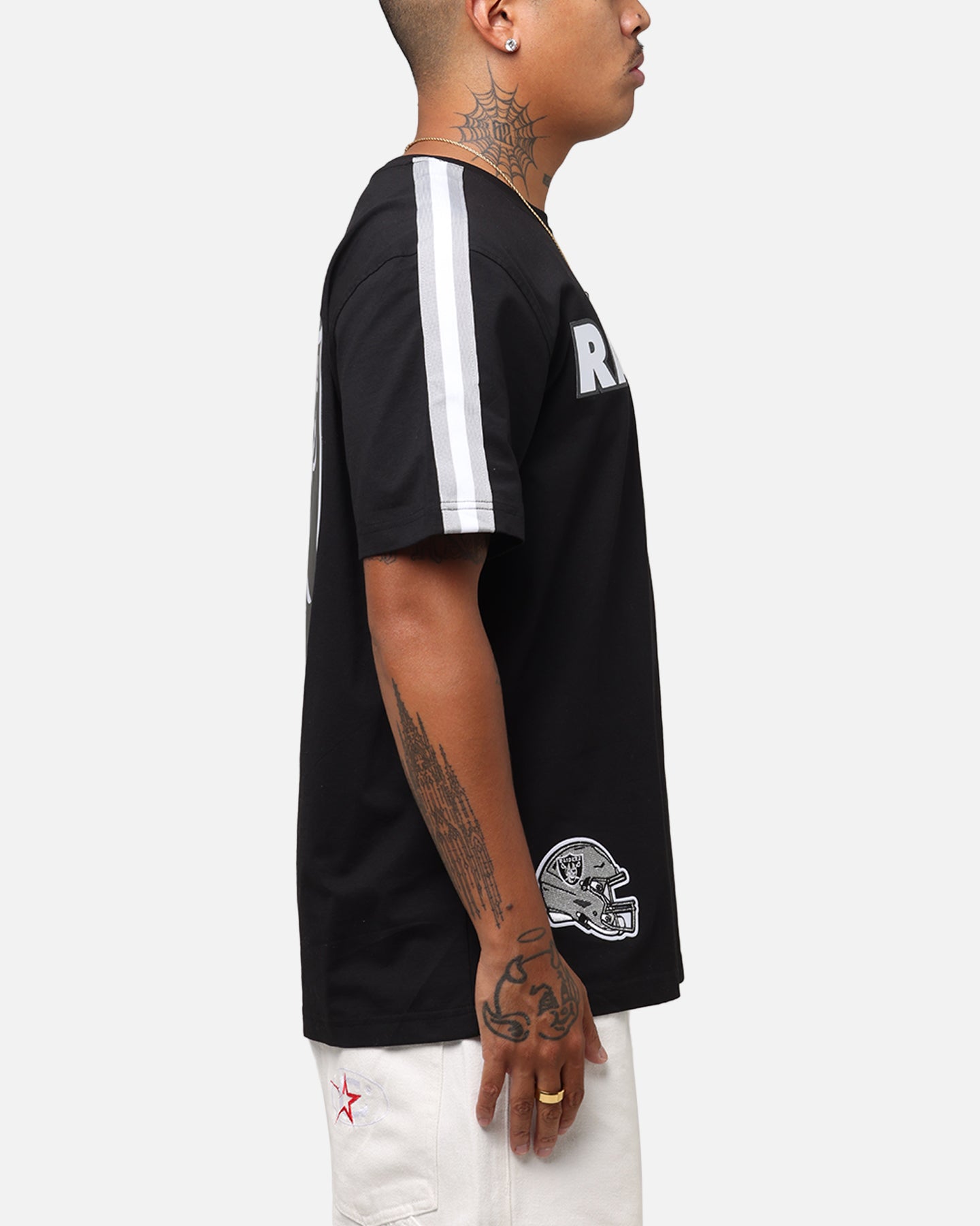 Pro Standard Las Vegas Raiders Classic Mesh Striped T-Shirt Black/Grey、mySite、zt4zffjzw