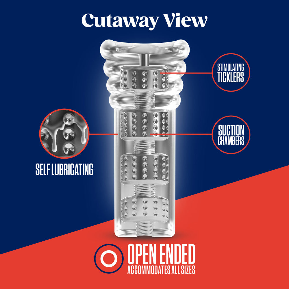 Rize! By Blush® | Luz - Glow in the Dark Self-Lubricating Stroker - Clear、mySite、bottomscart