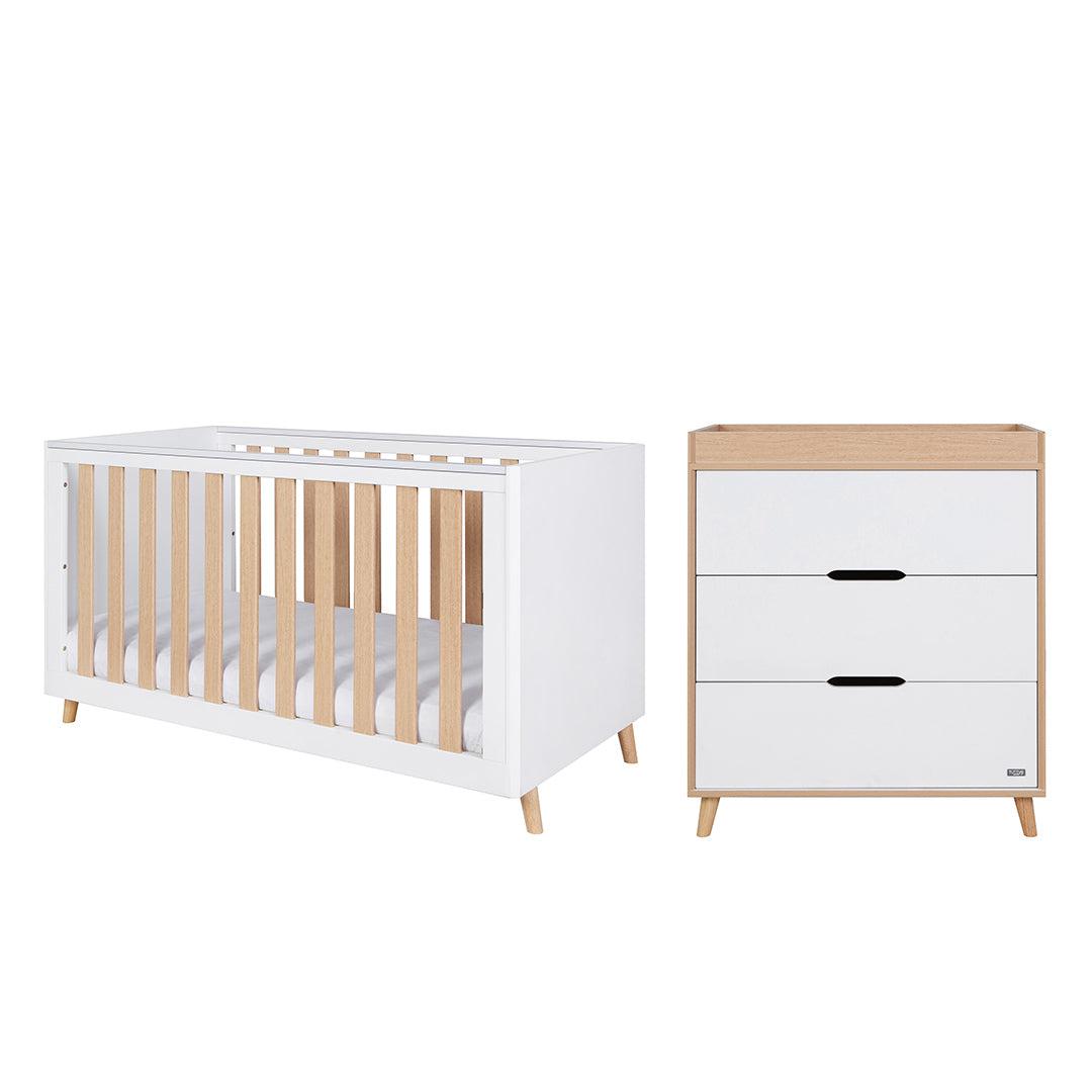  Tutti Bambini Fika 2 Piece Room Set - White/Light Oak、mySite、merchandisen