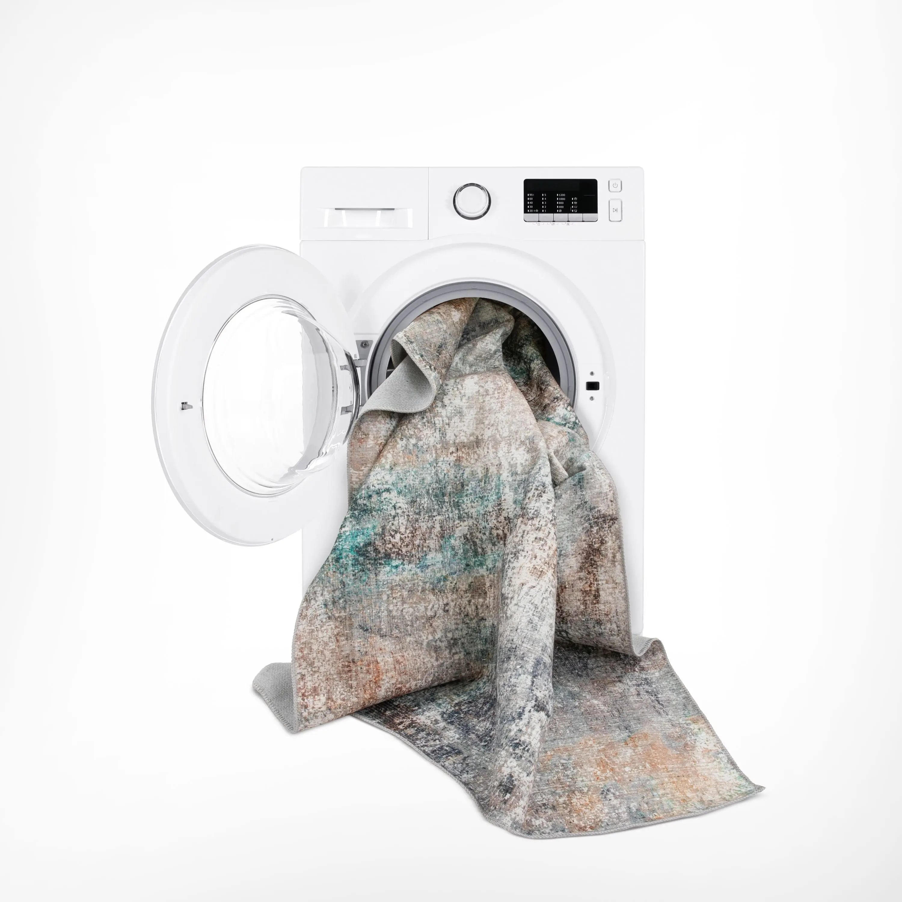 Amesti Machine Washable Light Blue Flat-Weave 5'3 x 7'3 Rug、mySite、gigharbornorthrealestate