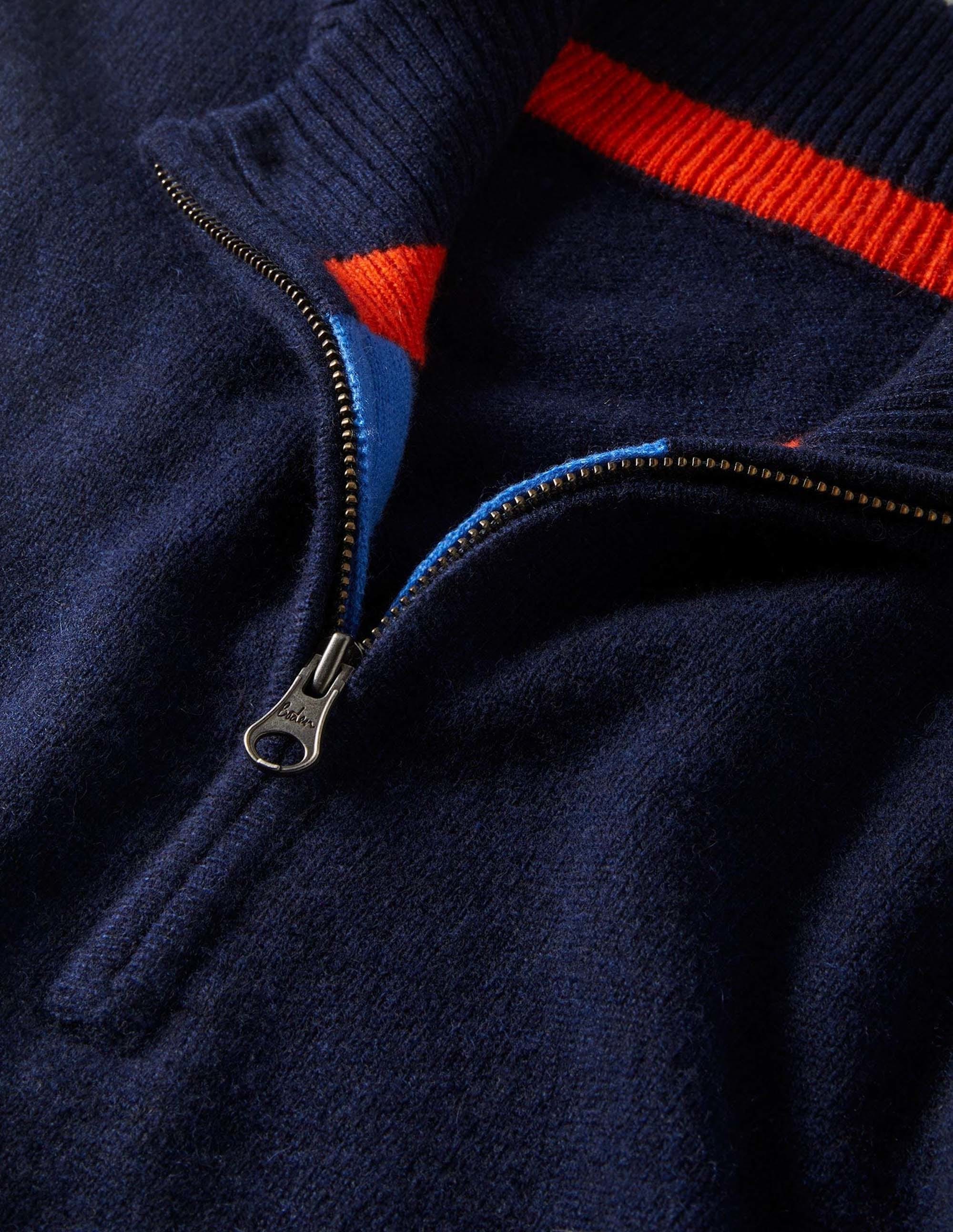  Cashmere Half-Zip Jumper-Navy、mySite、ashleygrahame