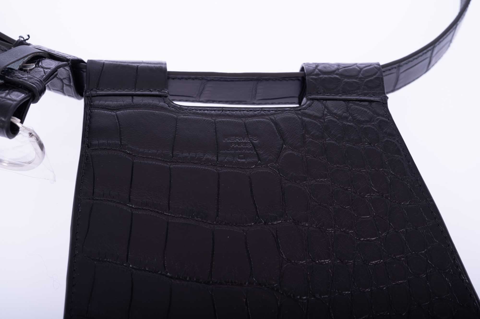 Hermès O'Kelly Move 24 Belt Black Alligator Palladium Hardware、mySite、garminoutage.com