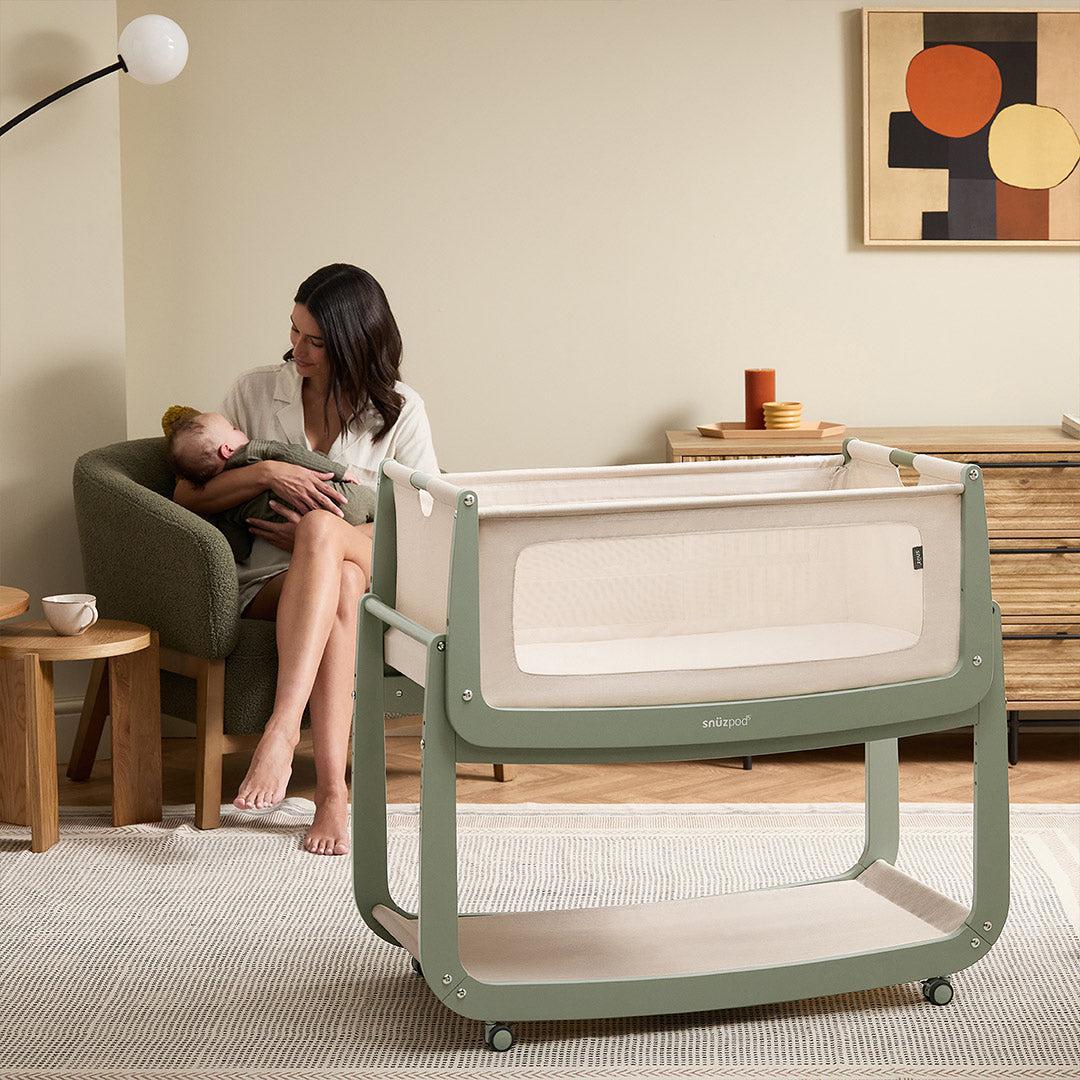  SnuzPod 5 Bedside Crib - Sage、mySite、merchandisen