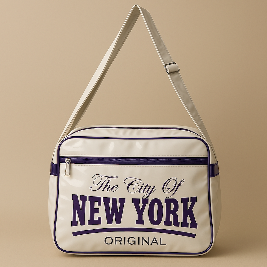 Faux Patent Leather NEW YORK CITY Original Handbag (2 Colors)、mySite、vikingsvslions