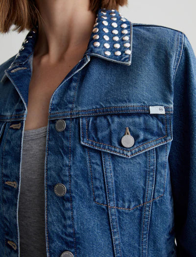 AG Jeans Studded Isa Cropped Trucker Jacket - Final Sale、mySite、noshort