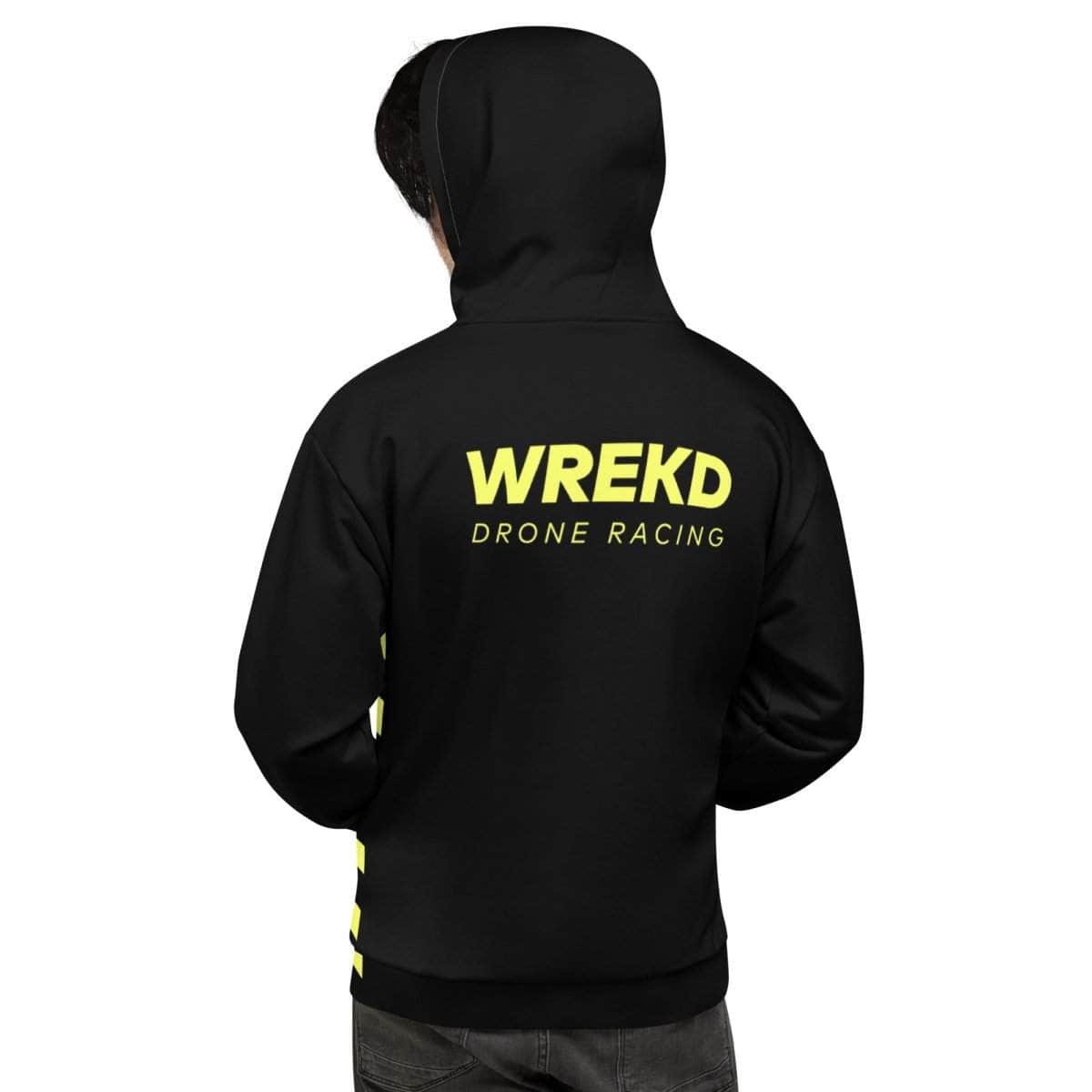  WREKD Drone Racing Unisex Hoodie - Black、mySite、merchandisen