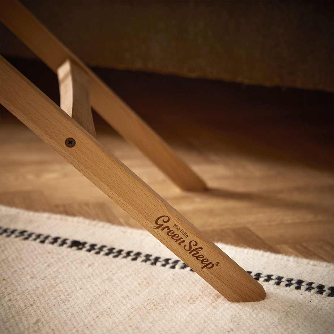  The Little Green Sheep Organic Wheat Knit Moses Basket + Mattress - Linen、mySite、merchandisen