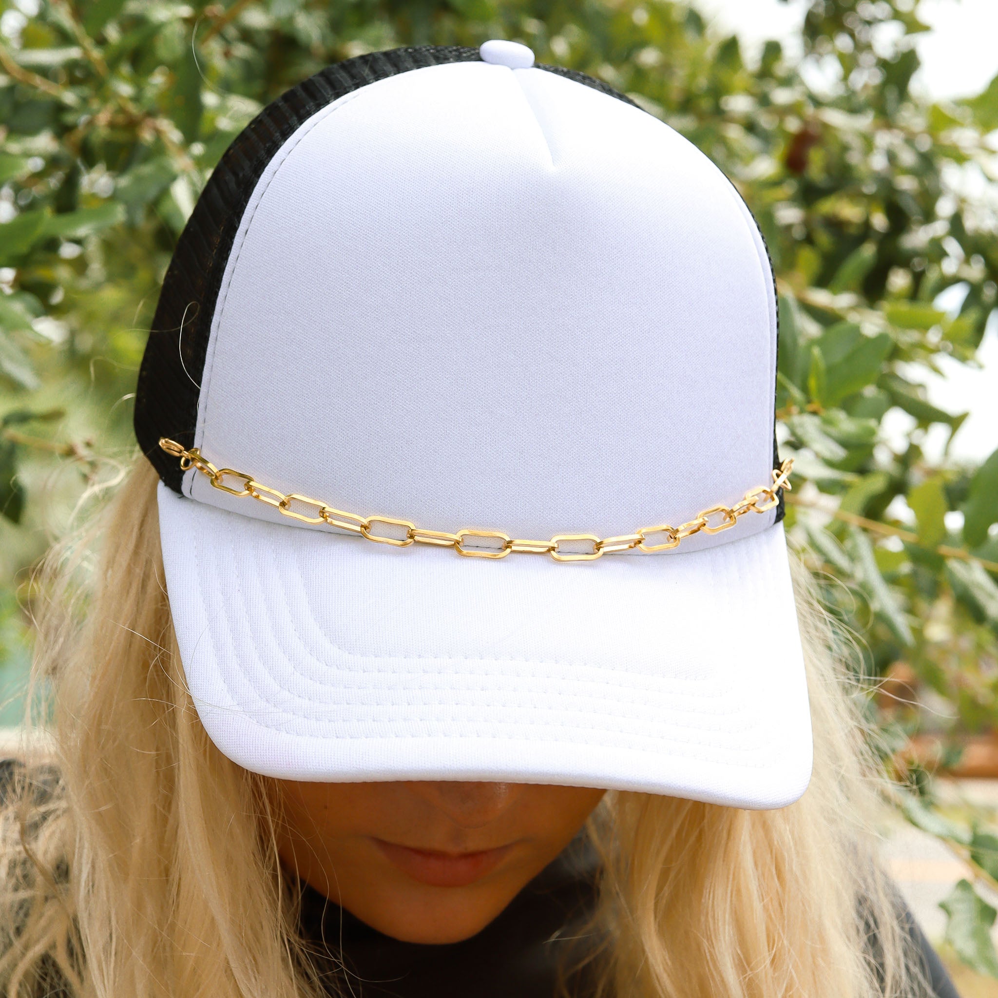 18K Gold PVD Stainless Steel Paperclip Trucker Hat Chain / CHN0039、mySite、dreamappss