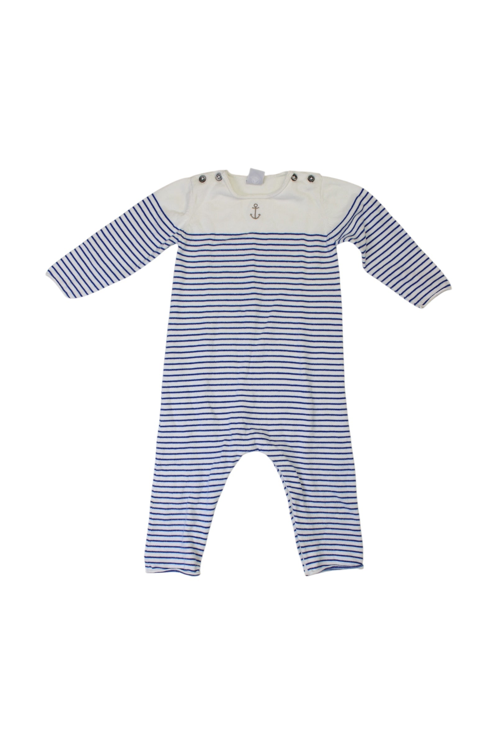 Petit Bateau Anchor Striped Romper 12-18M、mySite、g9winljtr