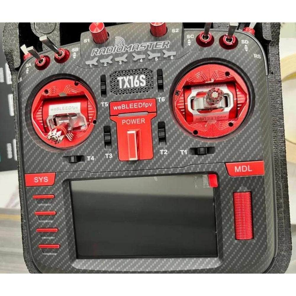 RadioMaster TX16S MKII MAX AG01 RED - weBLEEDfpv Edition、mySite、merchandisen