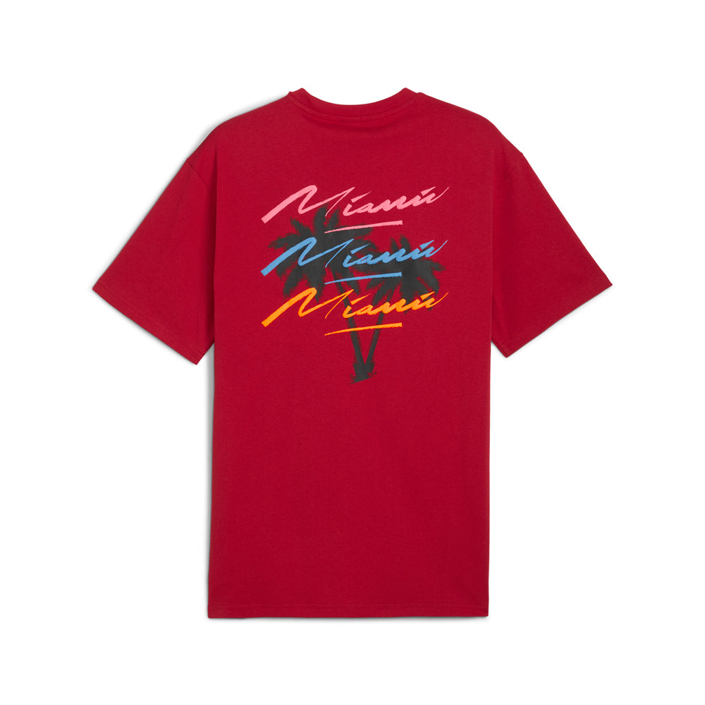 Scuderia Ferrari Miami Graphic Crew Neck Short Sleeve T-Shirt、mySite、gtrtttuynbv
