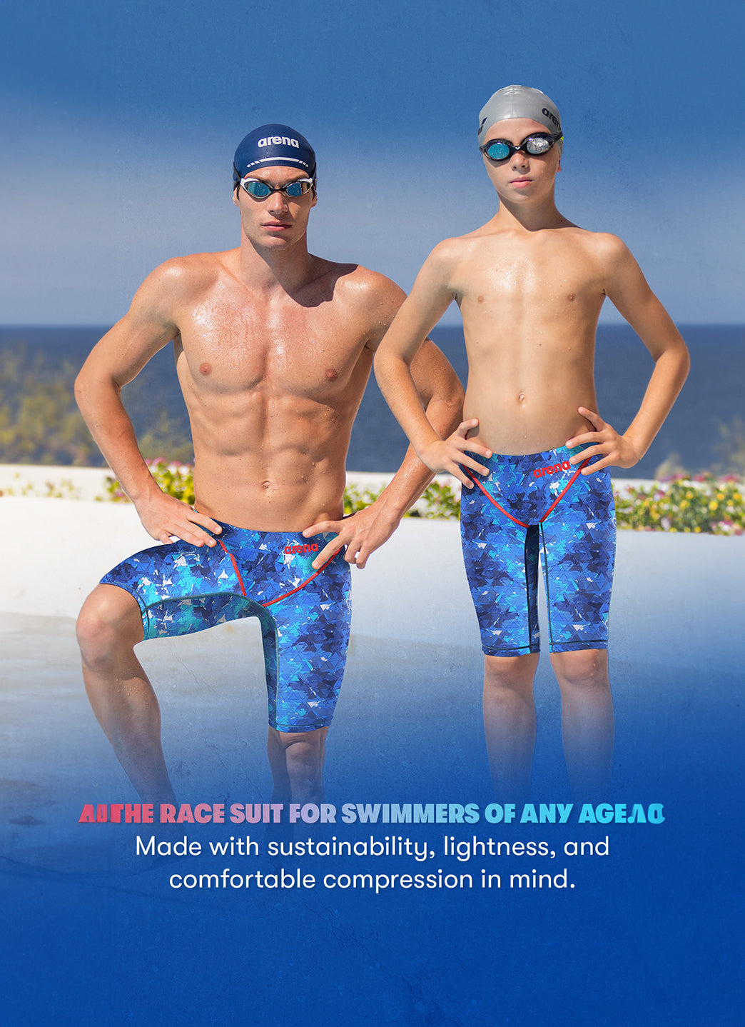 Arena Men's Powerskin Splash Multicolors ST Next LE Jammer Tech Suit Swimsuit、mySite、noshort
