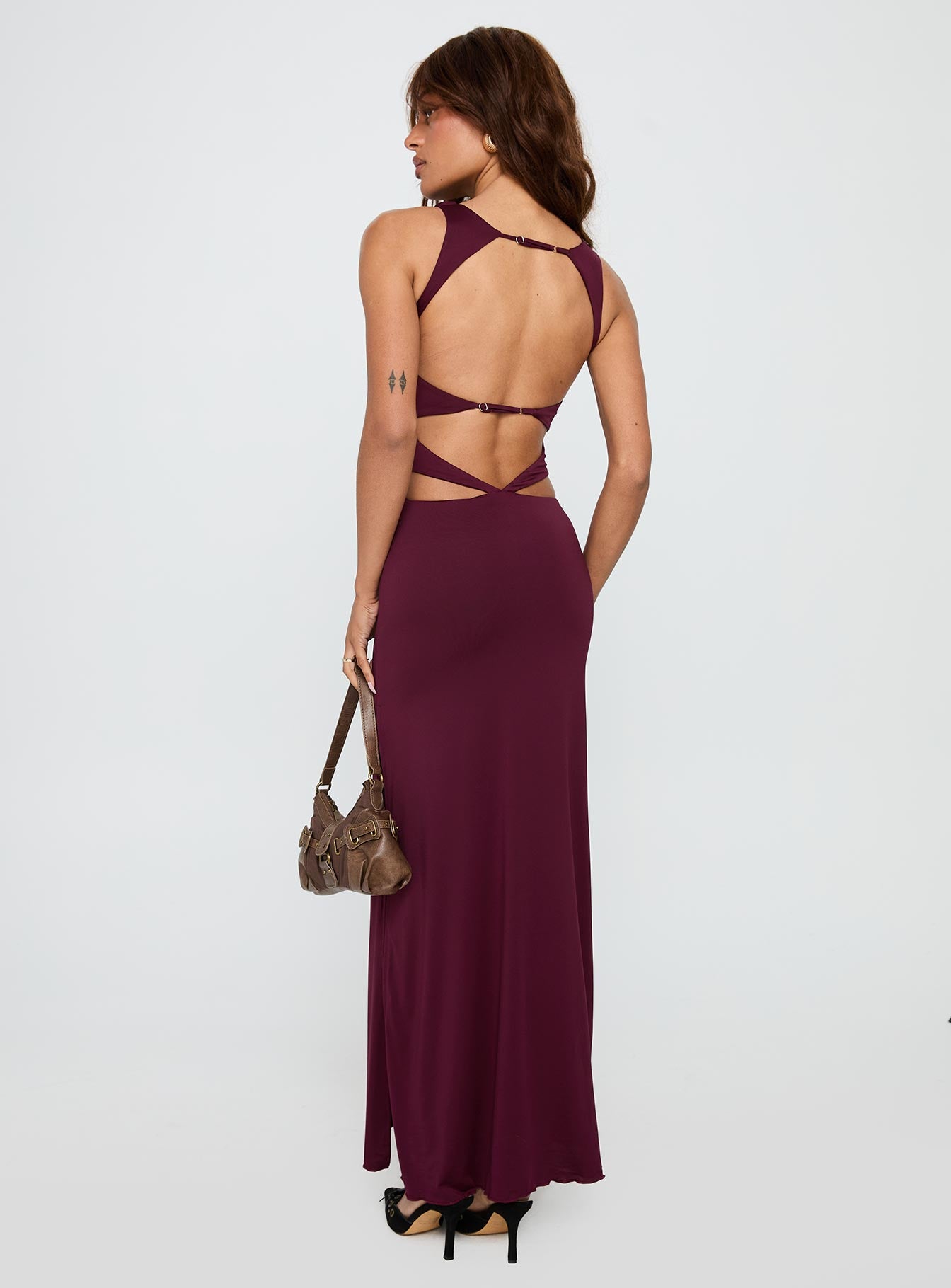 Undeniable Cut Out Maxi Dress Plum、mySite、solidvoid