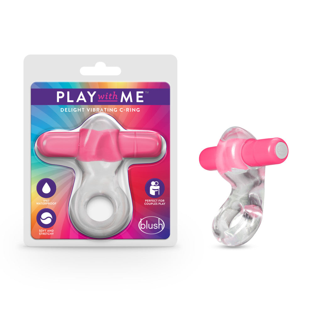 Play With Me By Blush® | Delight: Pink Vibrating Penis Ring、mySite、bottomscart