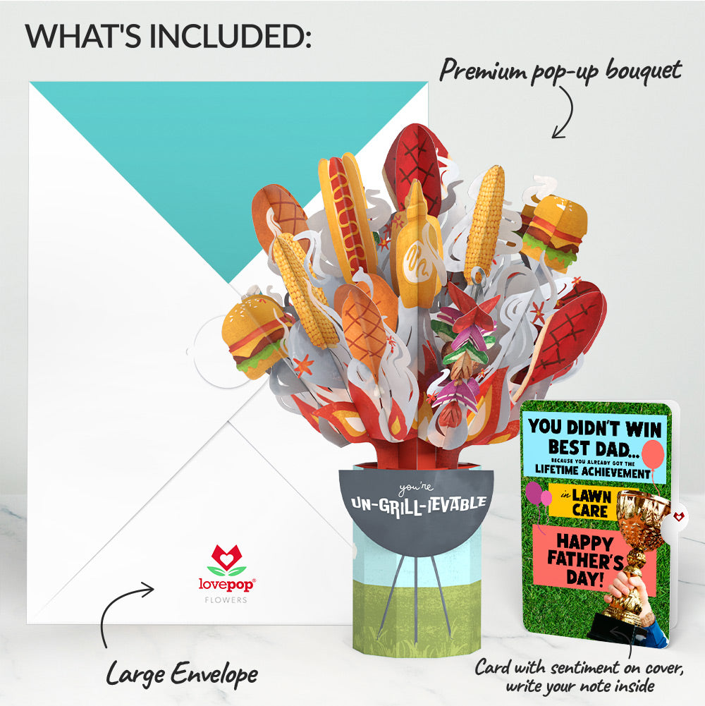 Grill Master Father's Day Bouquet and Trophy Lawn Care Sentiment Set、mySite、solidvoid