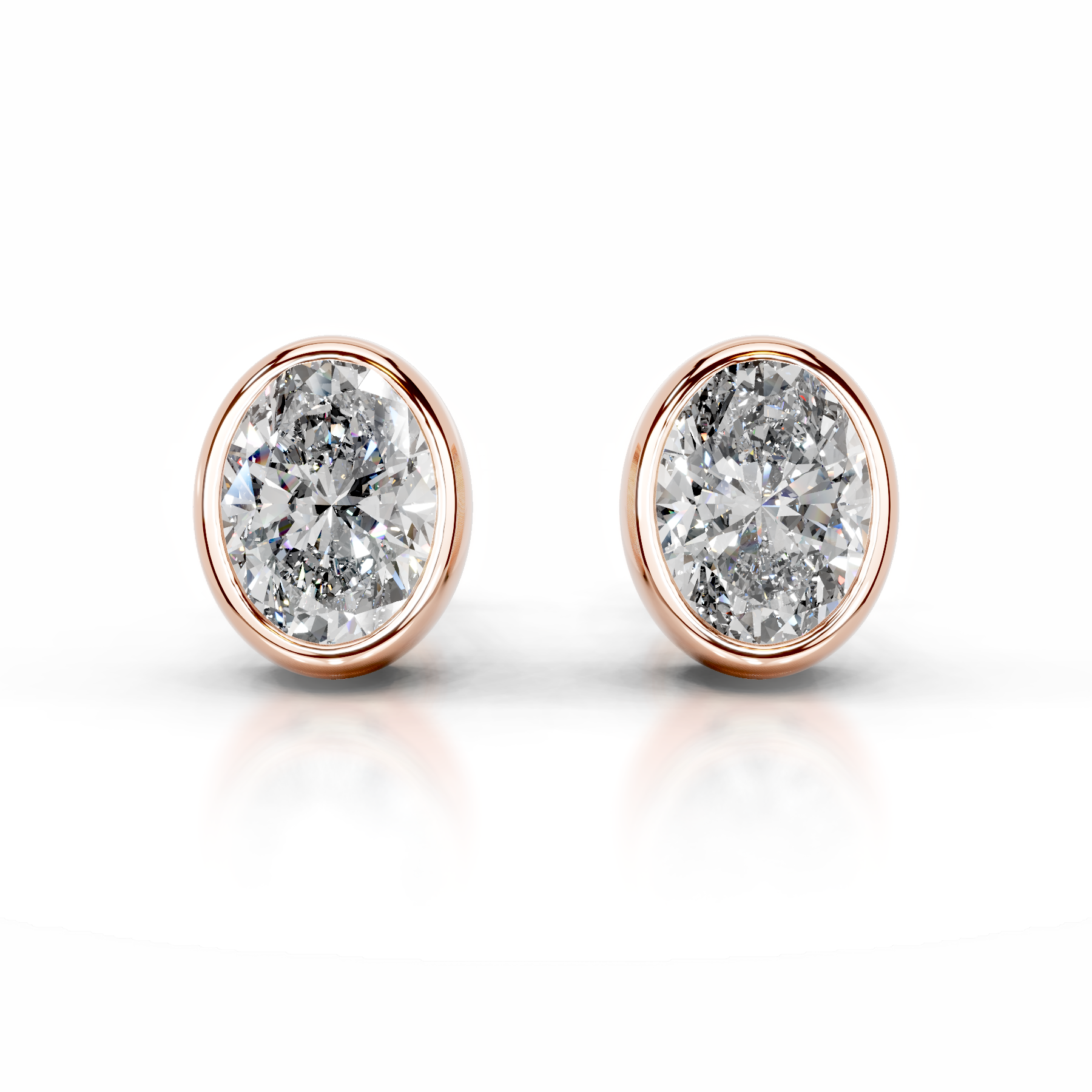 Janice Diamond Earrings (3 Carat) -14K Rose Gold、mySite、hinf8tx79