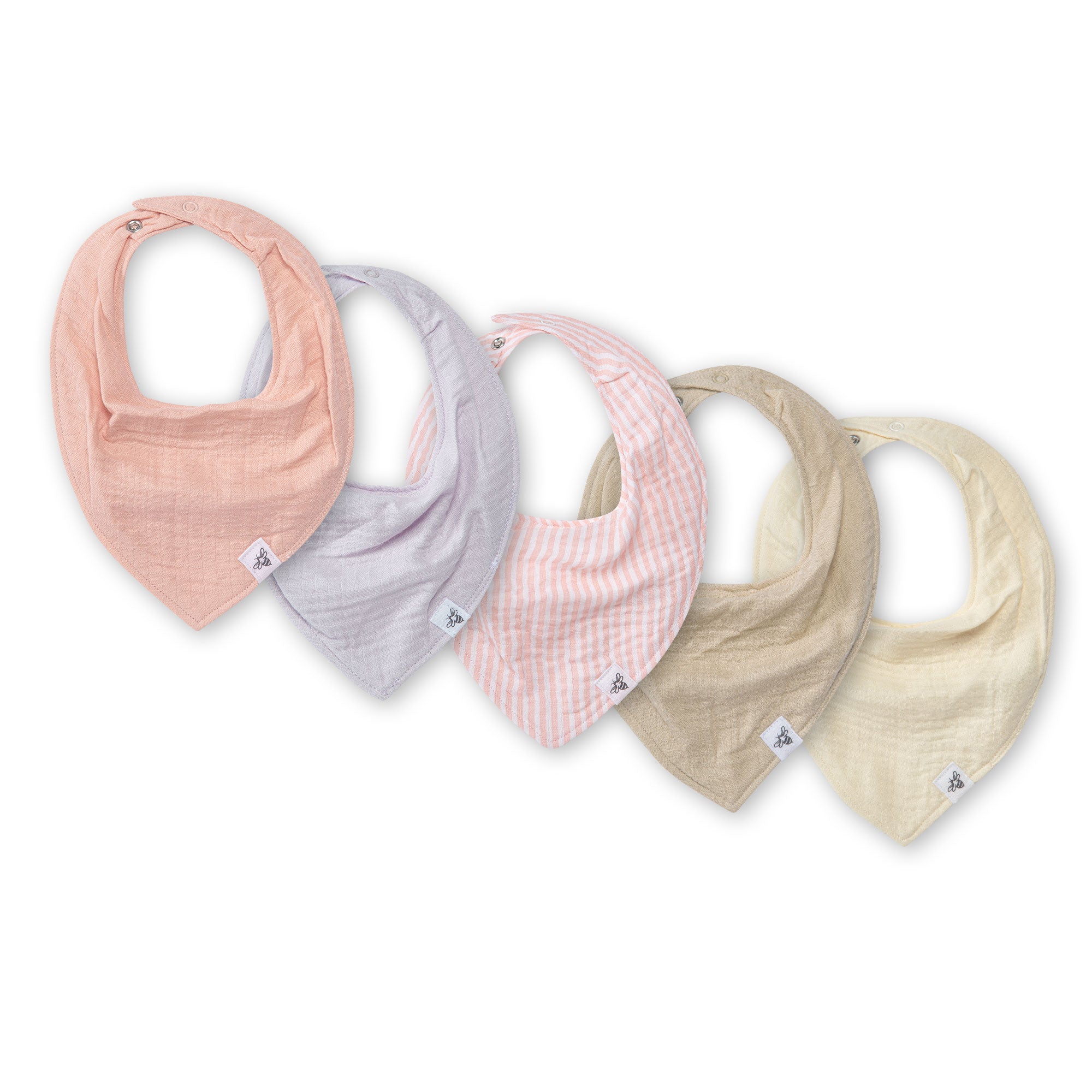 Organic Cotton Baby Bandana Bibs - Pink Sand、mySite、g9winljtr