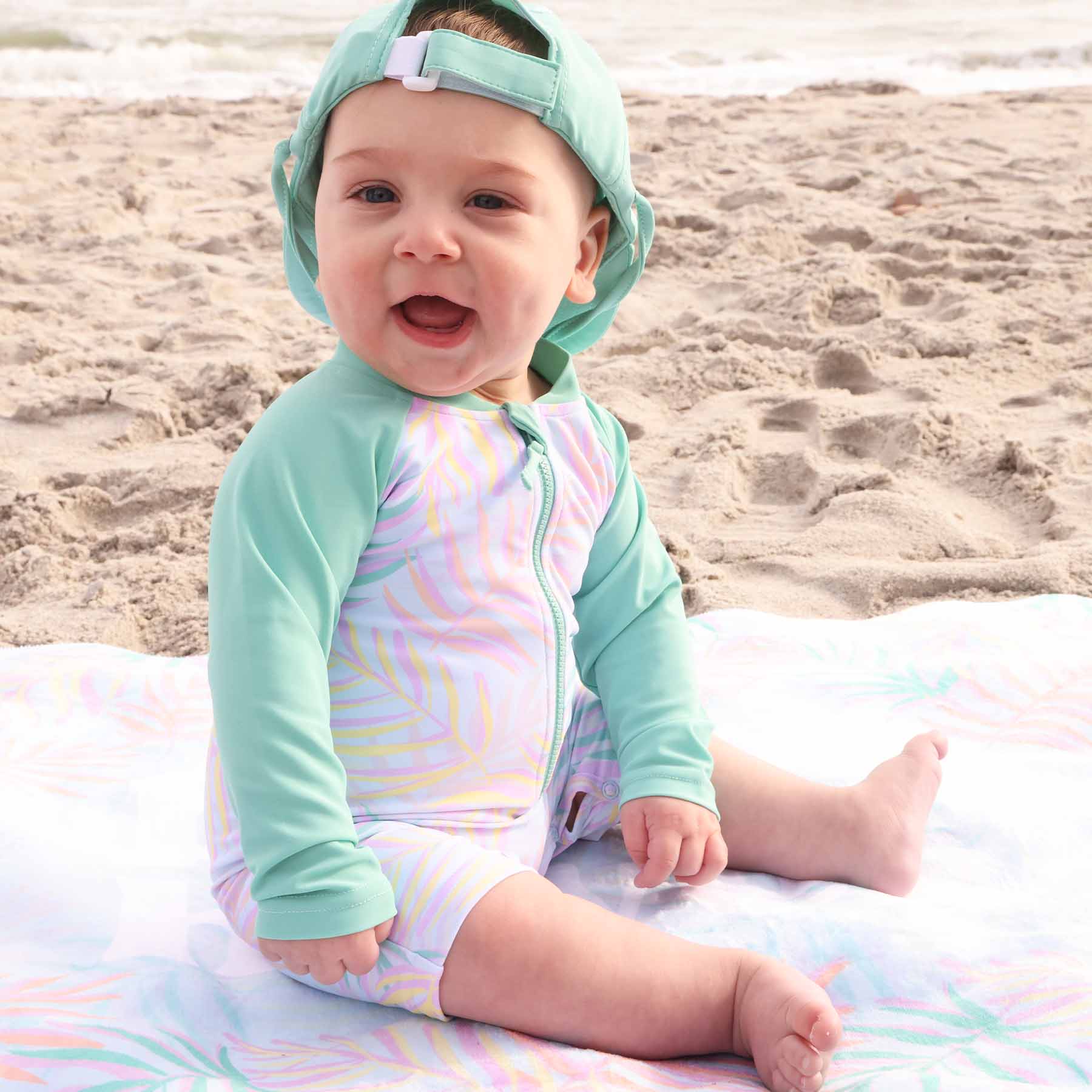  Long Sleeve Rash Guard Swim Romper Shortie | Island Palms、mySite、layawaytickets