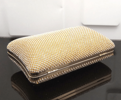 Gold Rhinestone Evening Bag, Clutch Handmade with Love! Stunning! Parties, here you come!、mySite、g9winljtr