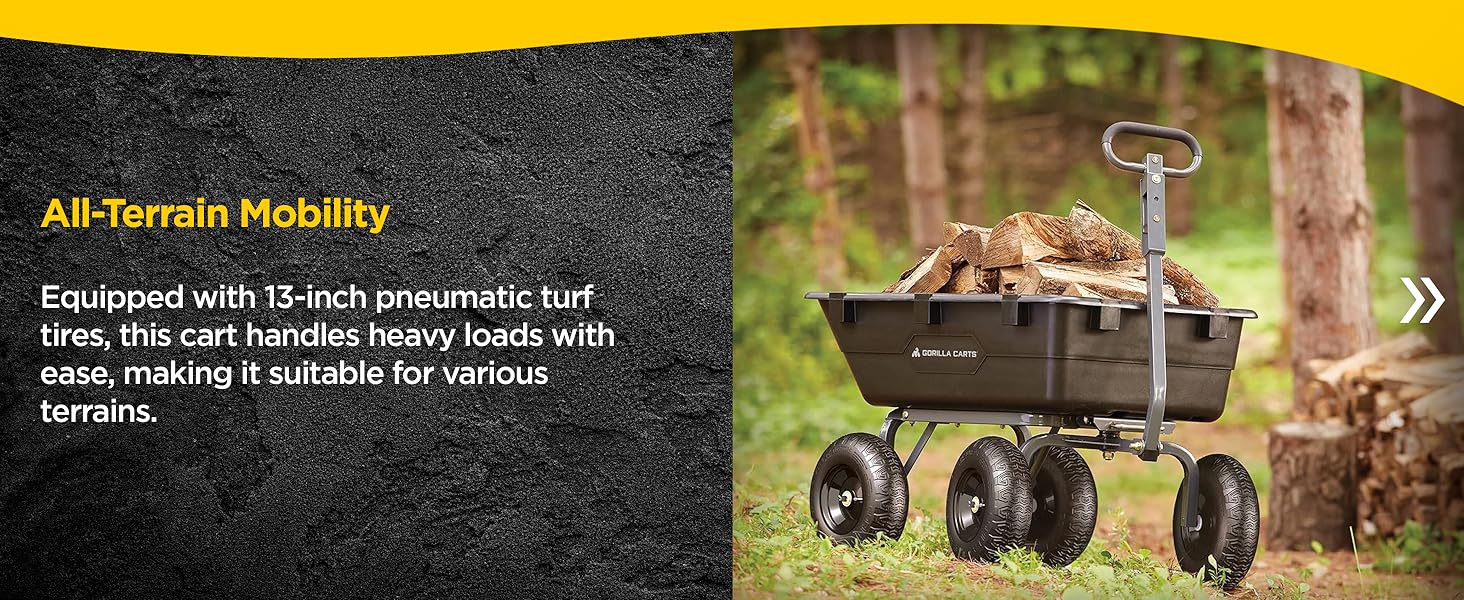 Heavy-Duty Yard Cart. Dump Cart. Gardening Tools. Outdoor Utility Cart. Innovative Garden Equipment.
