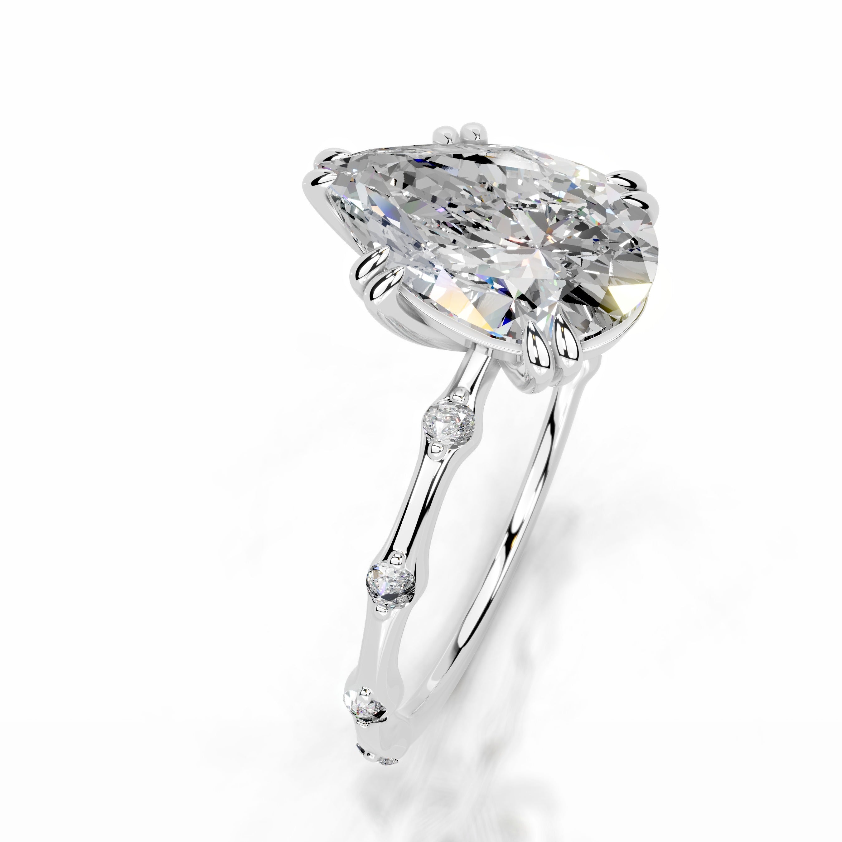 Wilma Moissanite & Diamonds Ring - 14K White Gold、mySite、hinf8tx79