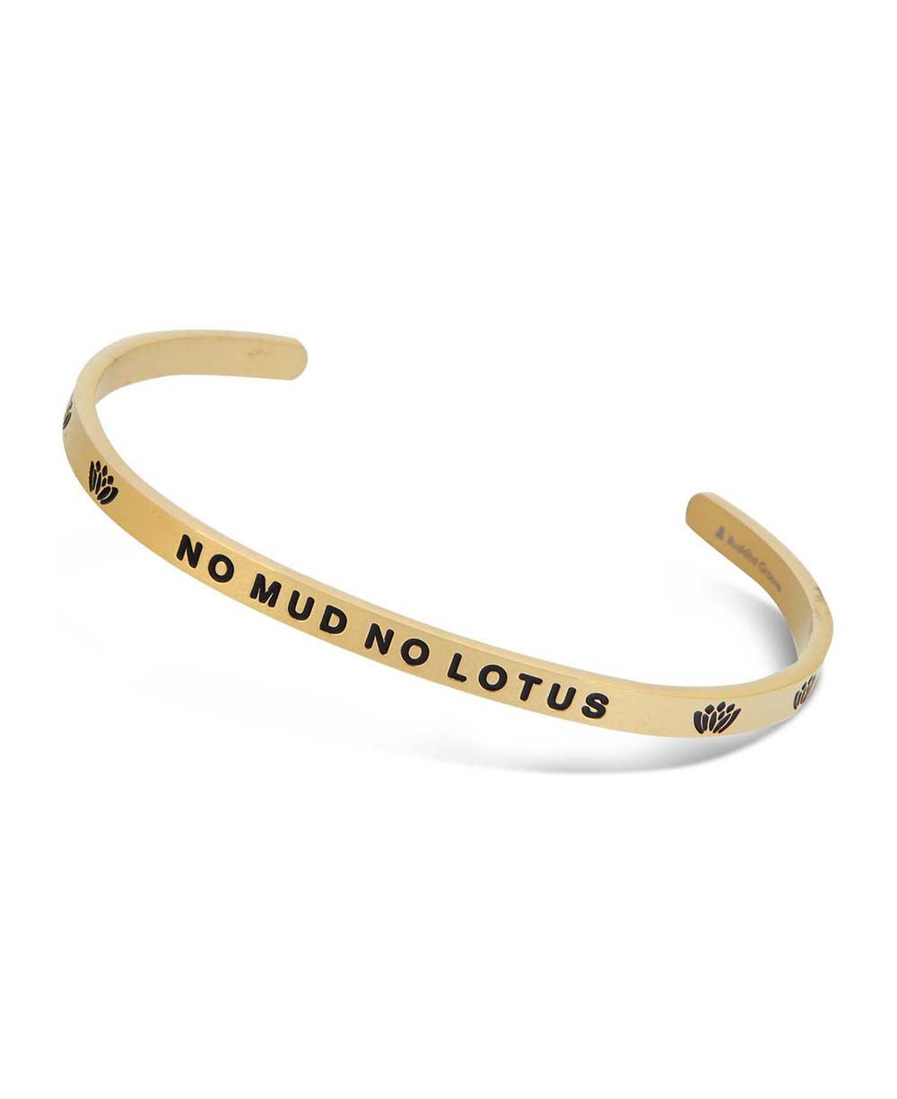 Buddha Groove No Mud No Lotus Cuff Bracelet、mySite、topwebapps