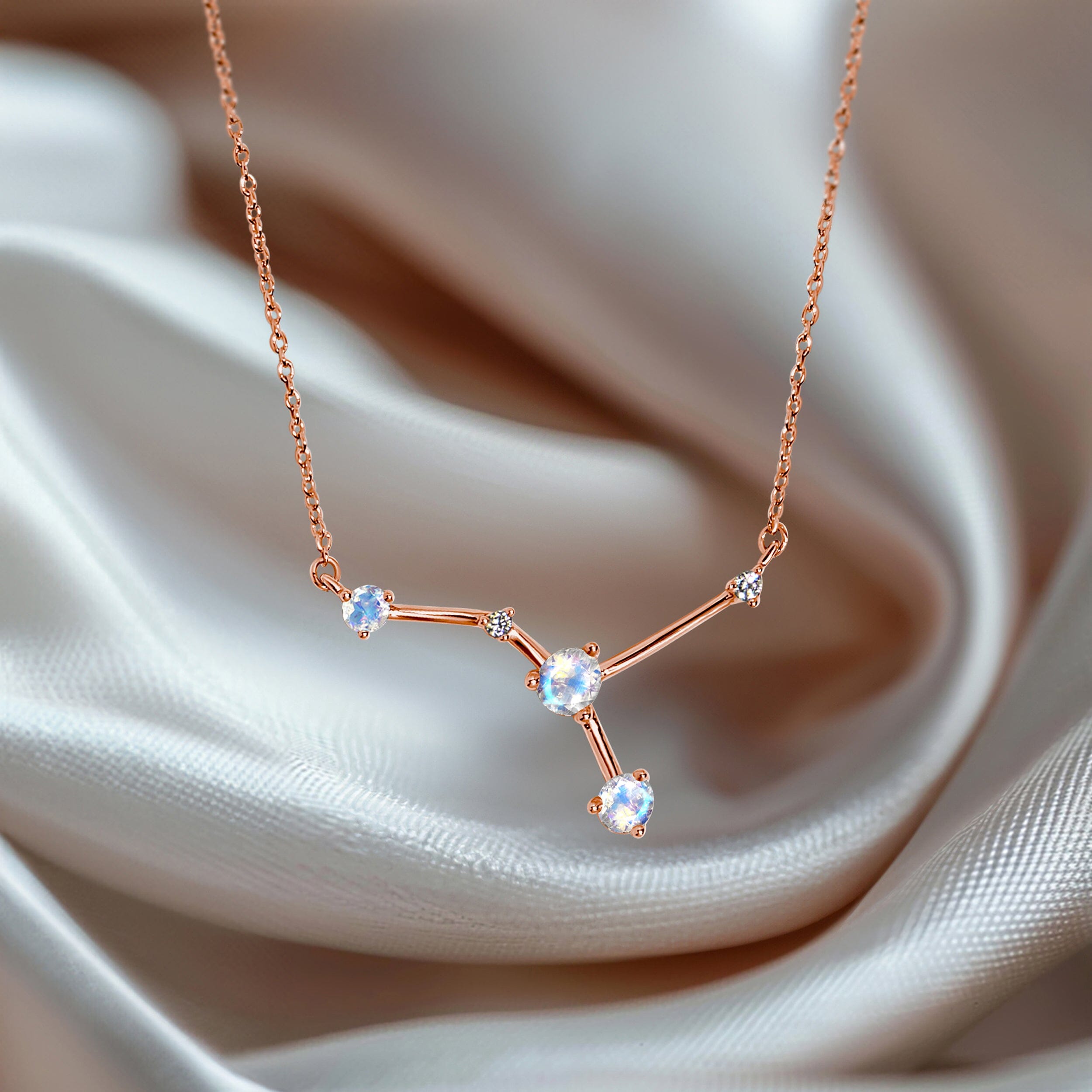 Moonstone Necklace - Cancer Zodiac Constellation、mySite、hinf8tx79