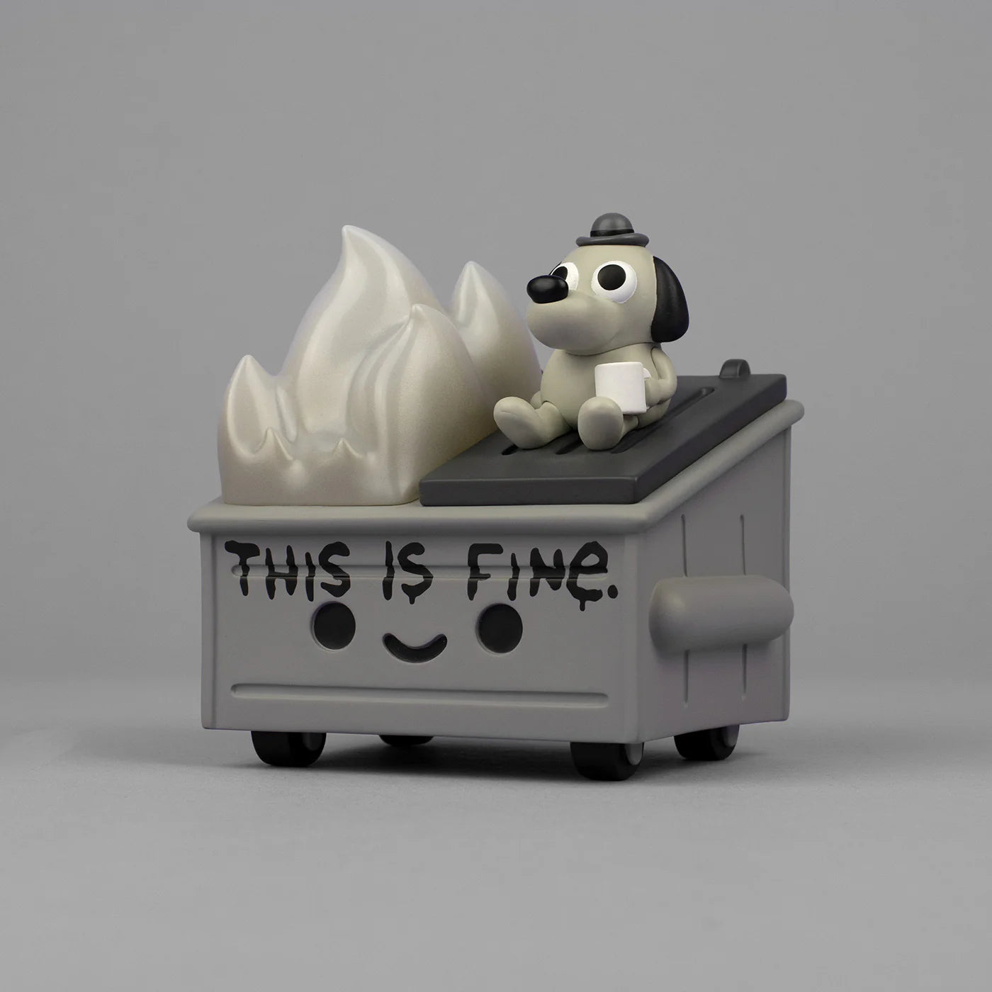 Dumpster Fire - This is Fine Vinyl Figure - Newsprint Edition、mySite、greenlandpopulation