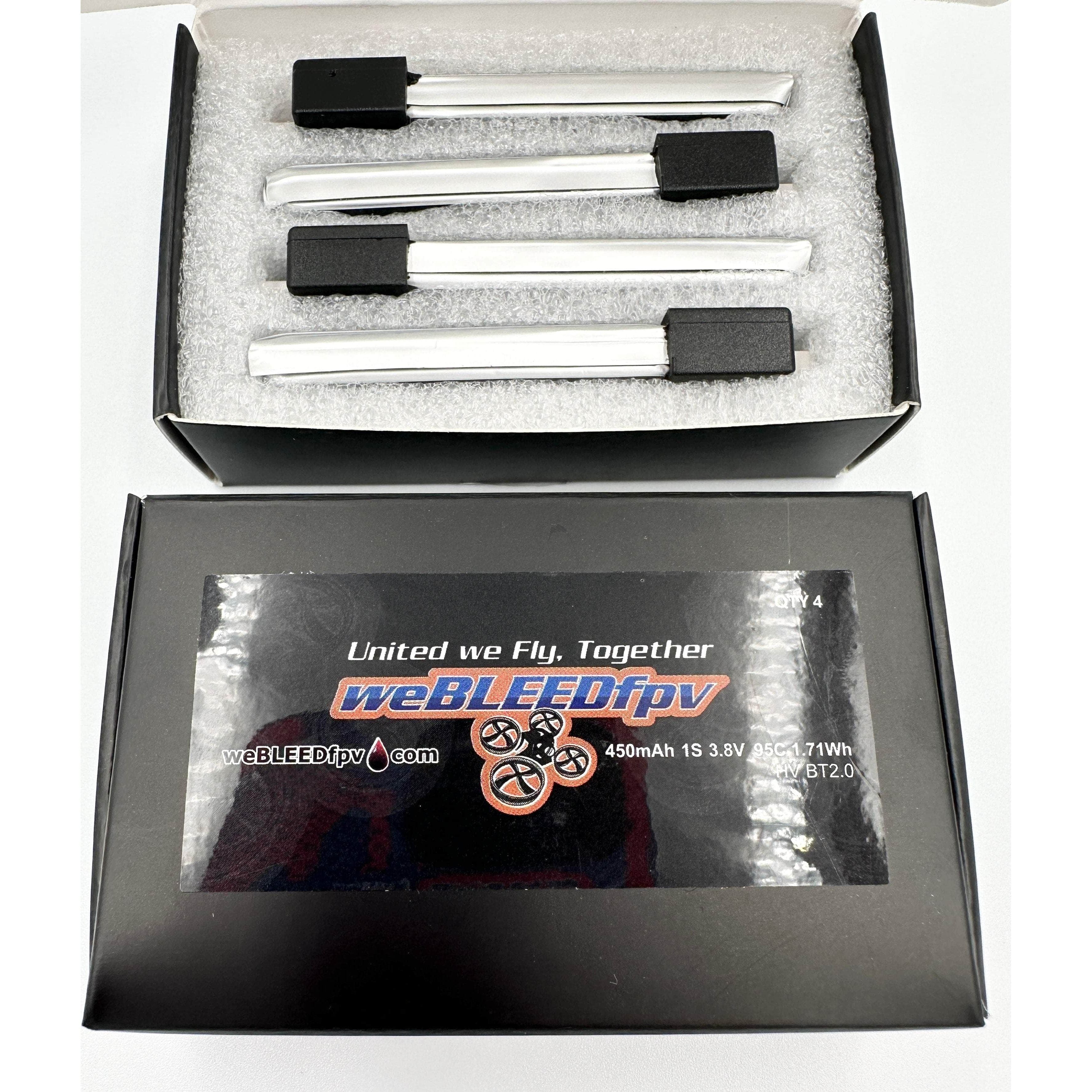  weBLEEDfpv 450mAh 1S BT2.0 LiPo Batteries、mySite、merchandisen