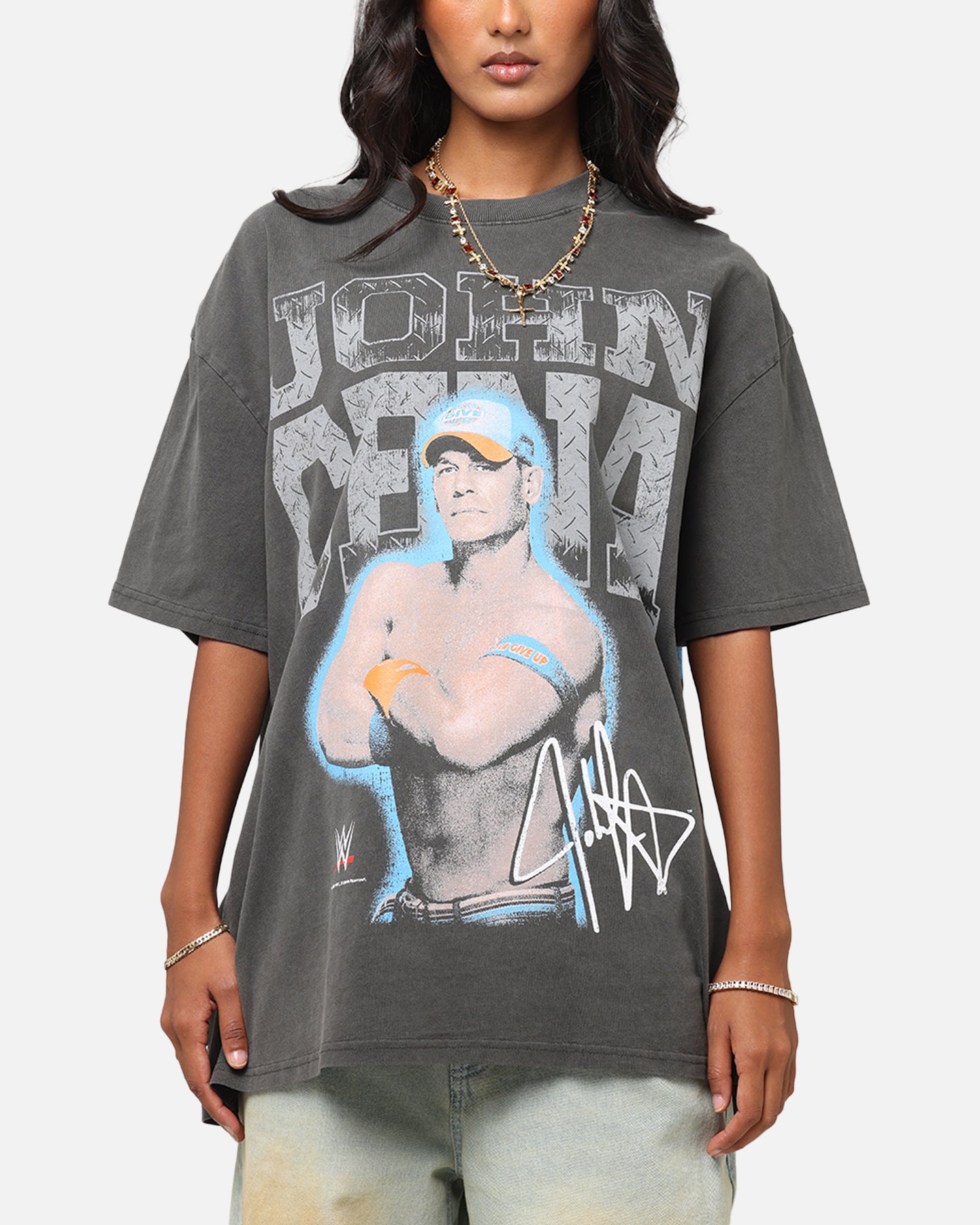 Culture Kings X WWE John Cena Heavy T-Shirt Black Wash、mySite、zt4zffjzw