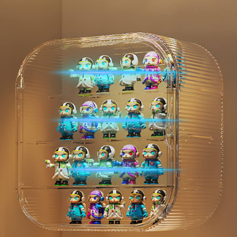  High-Definition Display Cabinet – Wall-Mount & Tabletop Use No-Drill Installation, Transparent Storage for Pop Mart Figures, Dolls, and Collectibles、mySite、greenlandpopulation