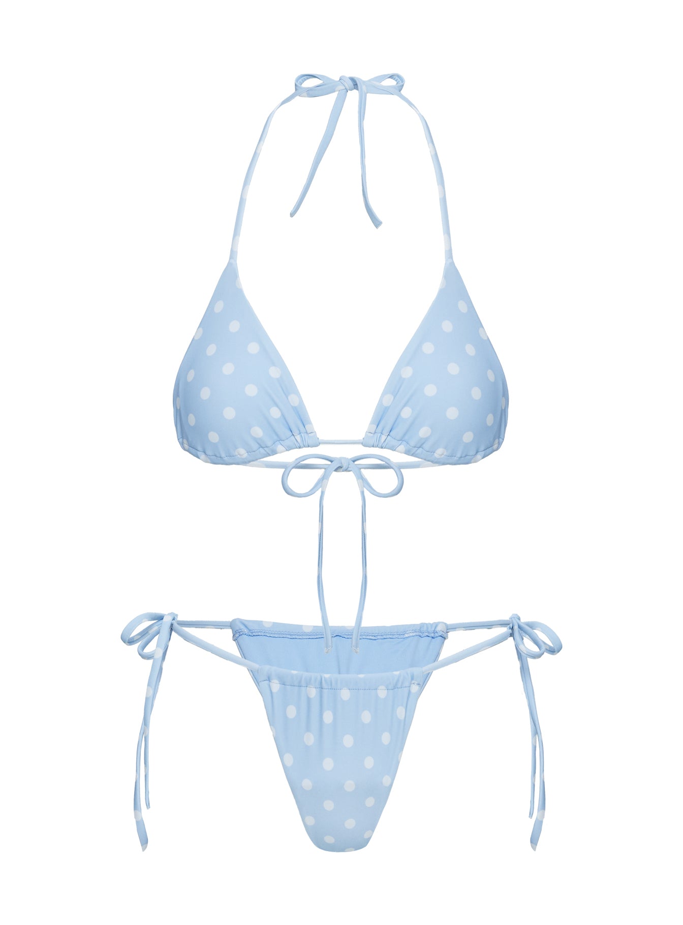 Jenner Triangle Bikini Top Blue / Polka Dot、mySite、solidvoid