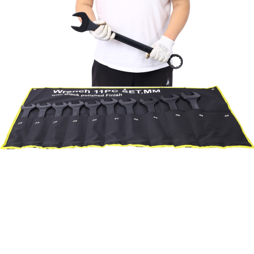 Jumbo Combination Wrench Set extra large, Metric, 11-piece, 34 to 50mm,Black Oxide, with Pouch、、eastwooduniform