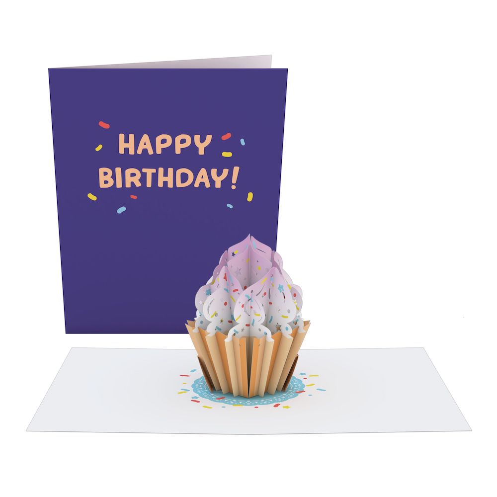 Happy Birthday Sprinkles Cupcake: Paperpop® Card、mySite、solidvoid