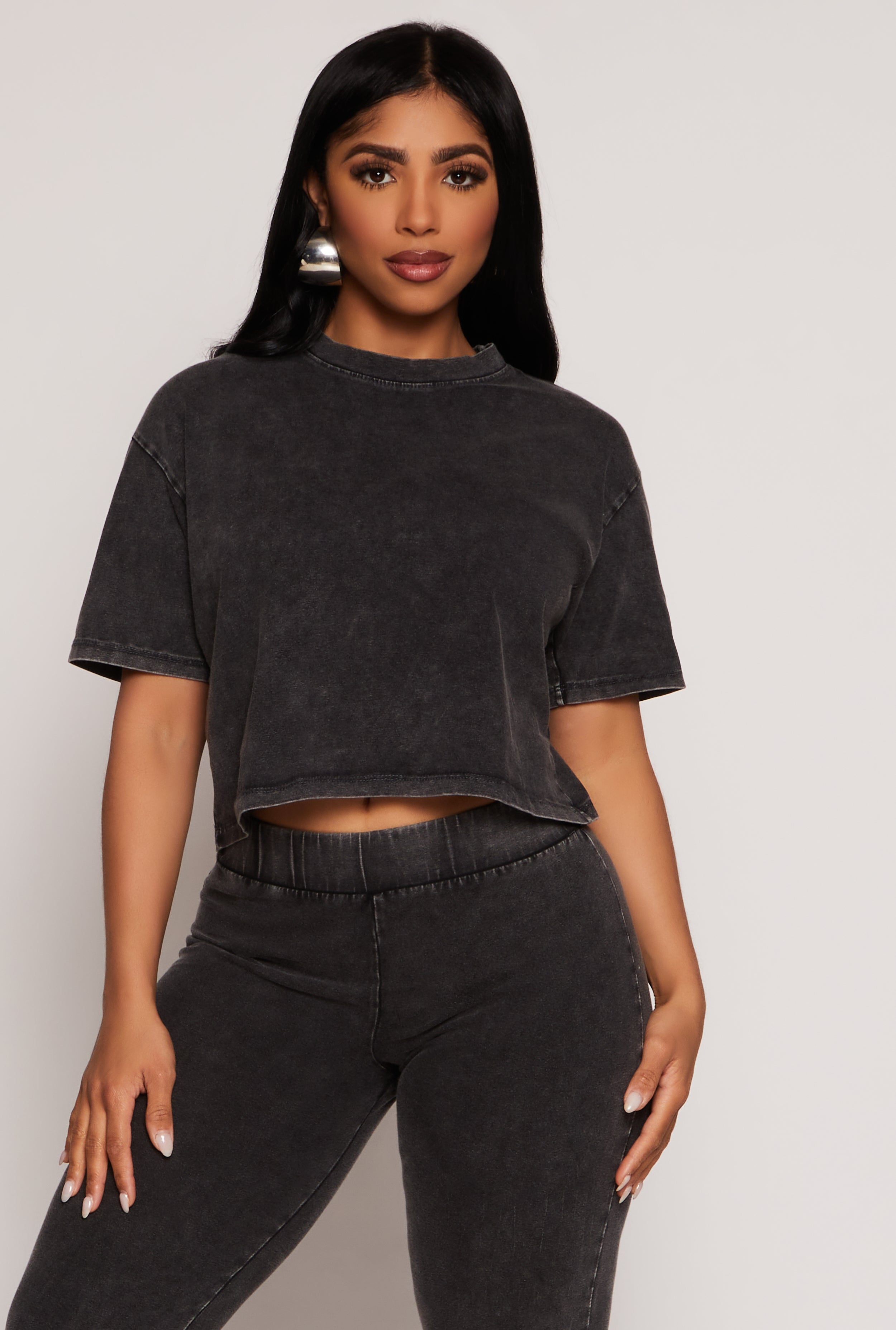 Acid Wash Crop Top、mySite、camillekostekn