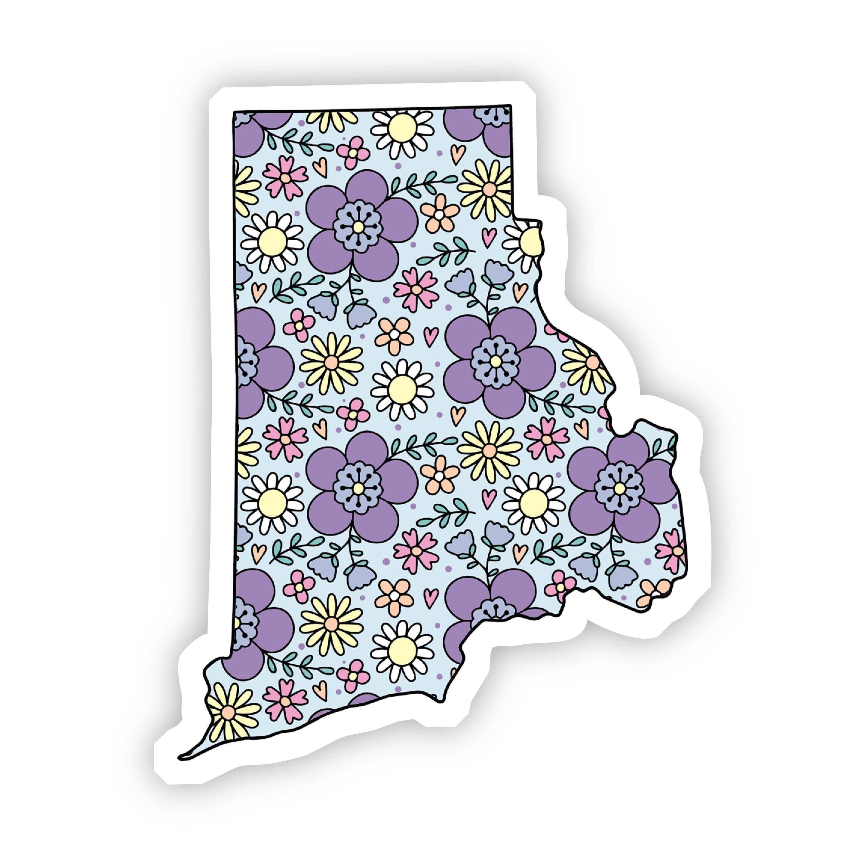  Rhode Island Floral Sticker、mySite、elrpsem3k