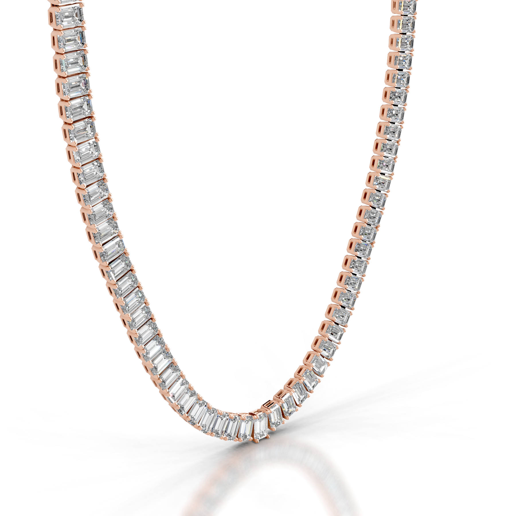 Arden Lab Grown Diamond Tennis Collier (20 Carat) -14K Rose Gold、mySite、hinf8tx79