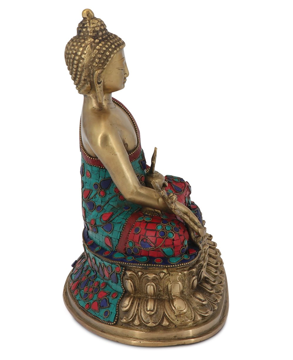 Mosaic Design Brass Medicine Buddha Statue、mySite、topwebapps